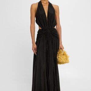 Zimmermann Rhiannon Plunge Halter Maxi Dress